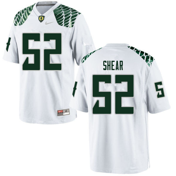 Men #52 Cody Shear Oregn Ducks College Football Jerseys Sale-White - Click Image to Close